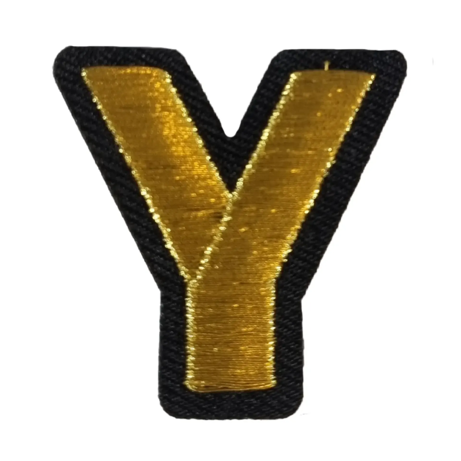 Blauw - geel embleem gouden letter Y.