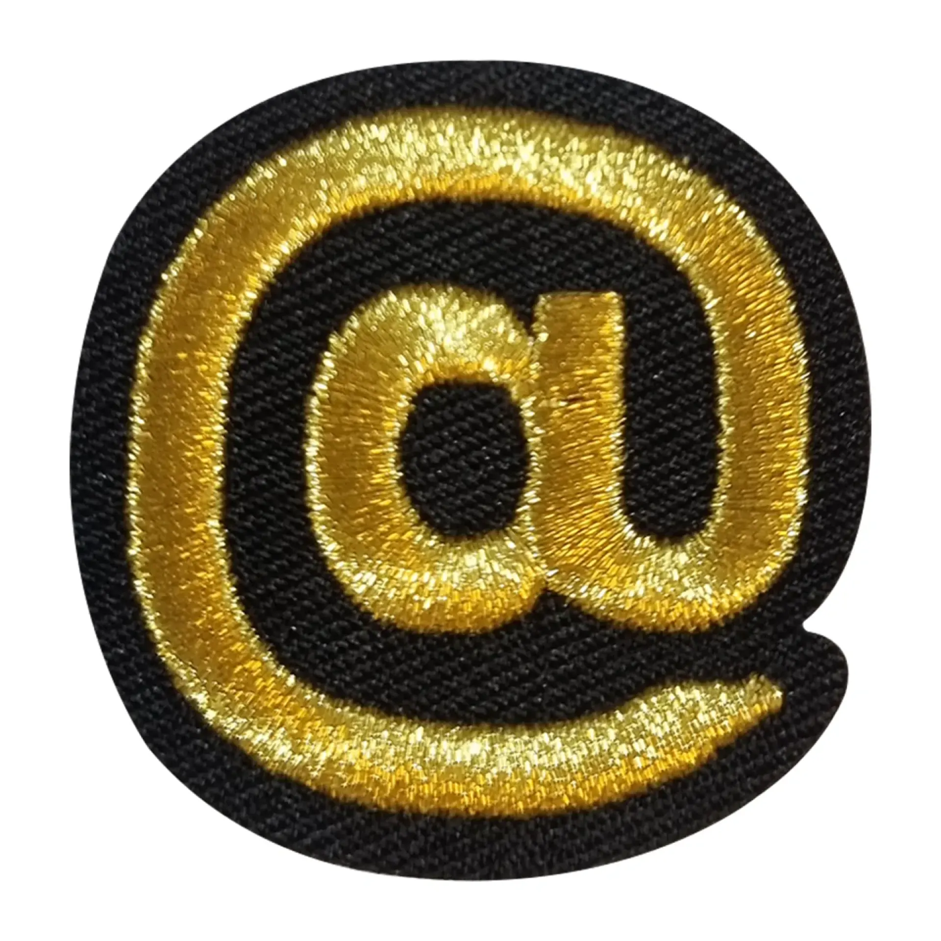 Blauw - geel embleem gouden apenstaartje.