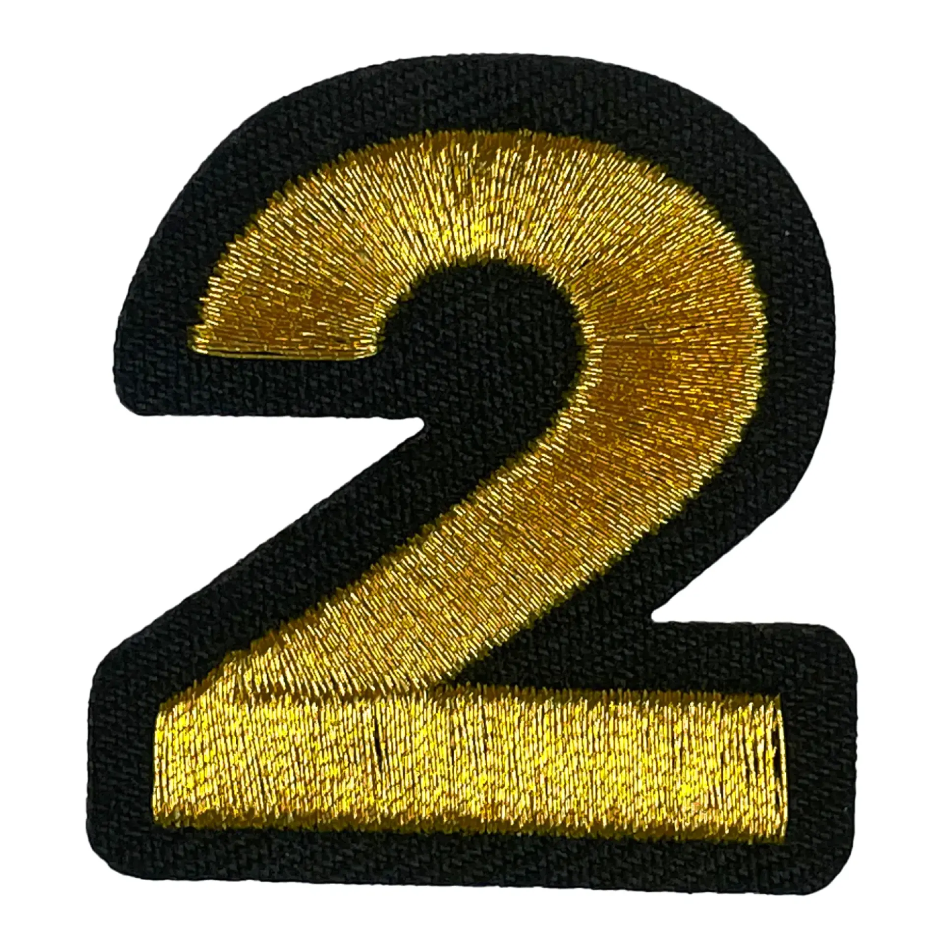 Blauw - geel embleem gouden cijfer 2.