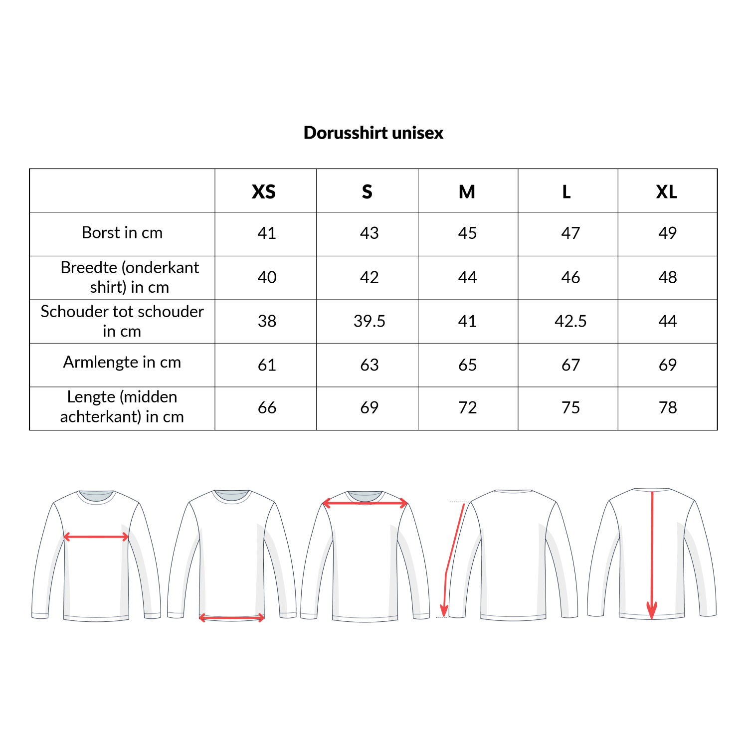 dorusshirt unisex kruikenstad kopen