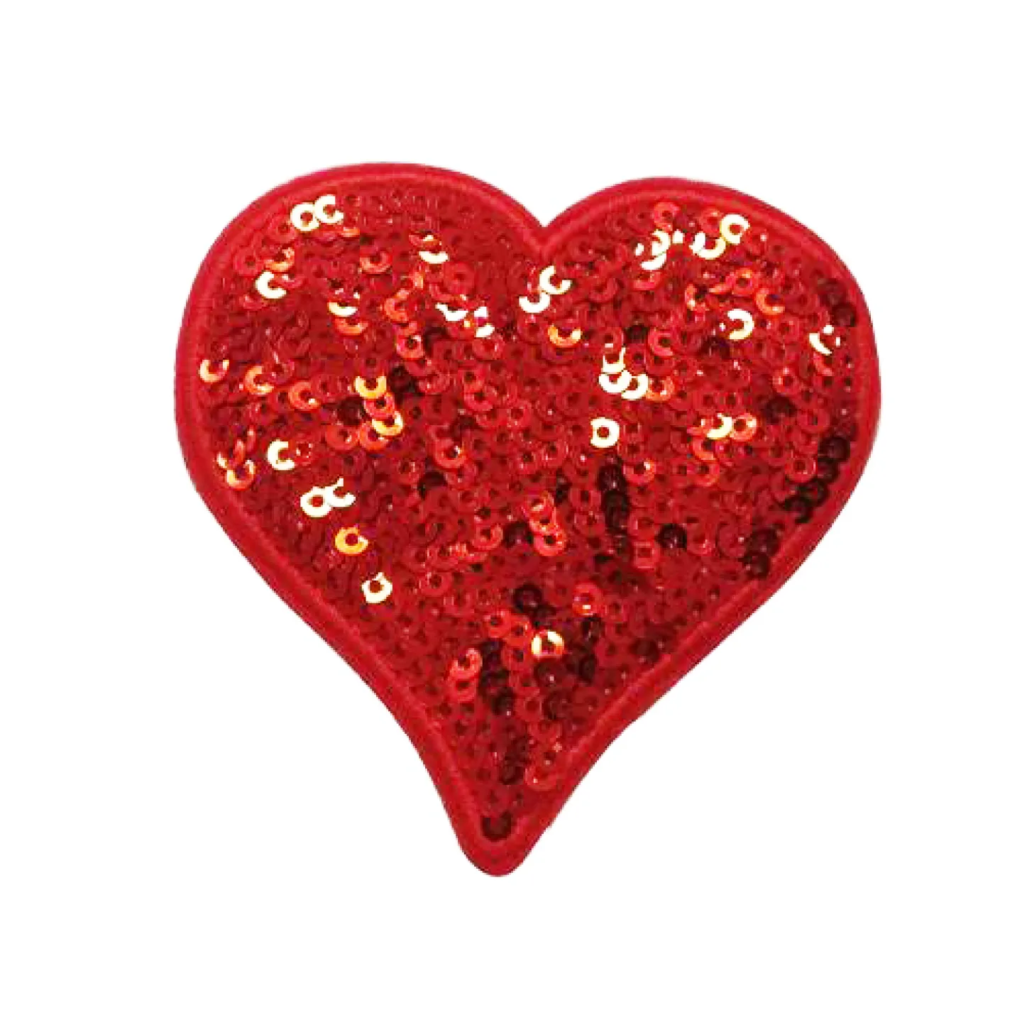 Oeteldonk embleem Hartje met pailletten rood.