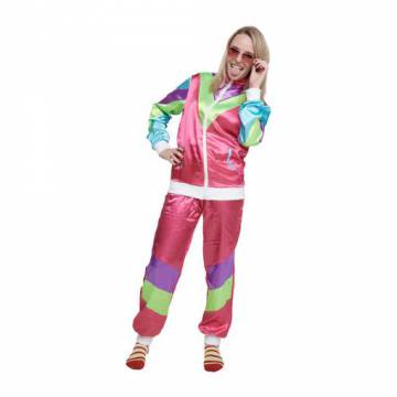Fout trainingspak 80's roze