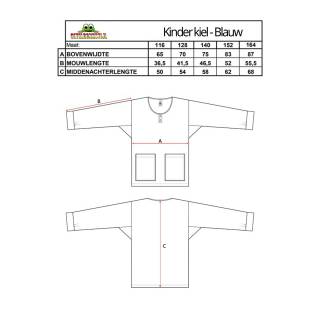 Maattabal kinder kiel blauw