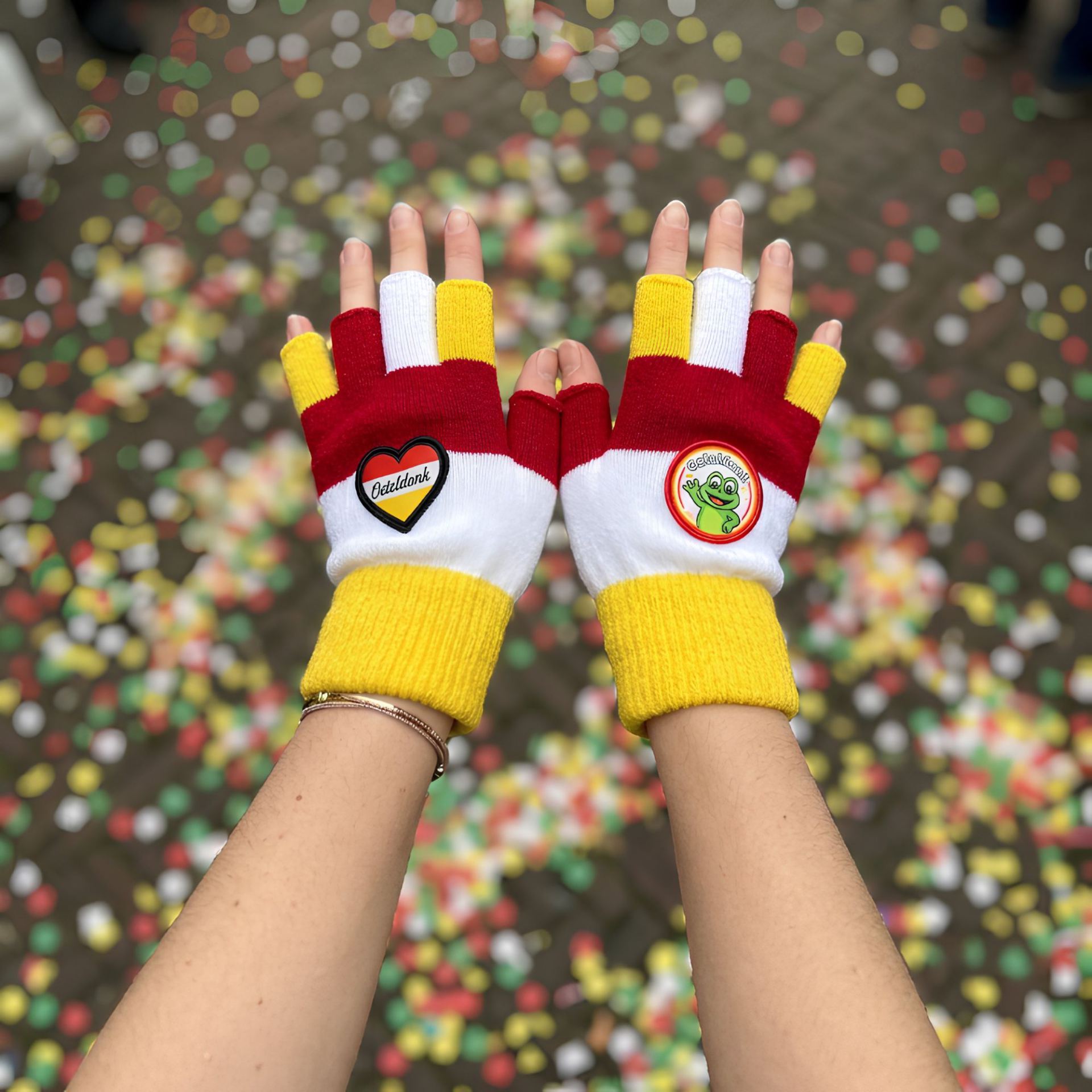 Handschoenen oeteldonk kikker sfeer