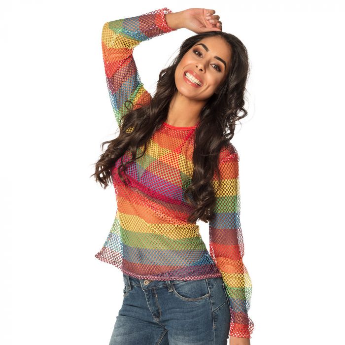 Visnet shirt regenboog kopen