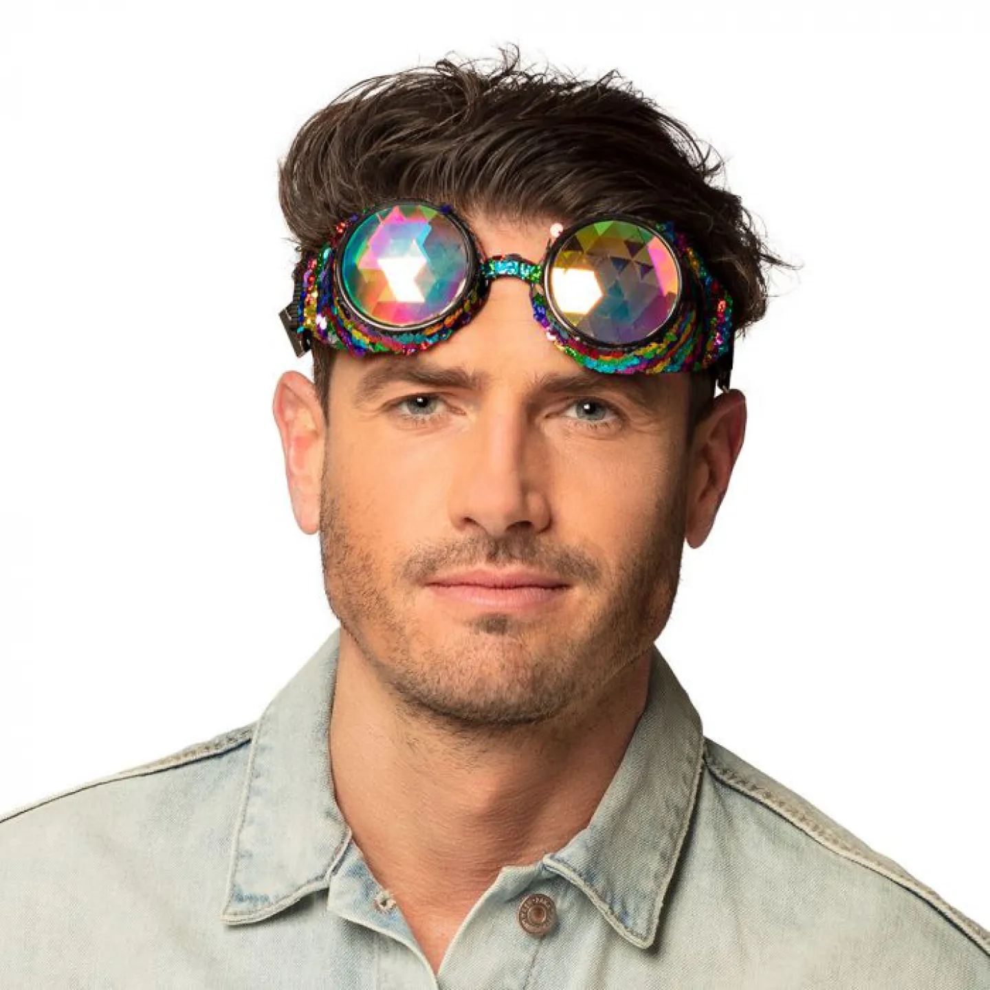 Online Partybril mirage regenboog kopen.
