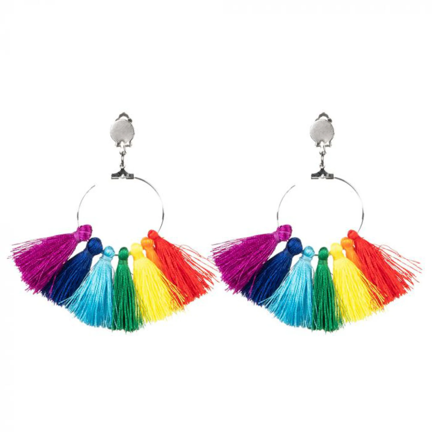 clip oorbellen regenboog.
