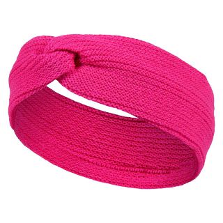 gebreide haarband roze