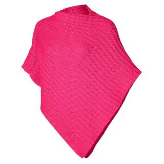 roze poncho gebreid